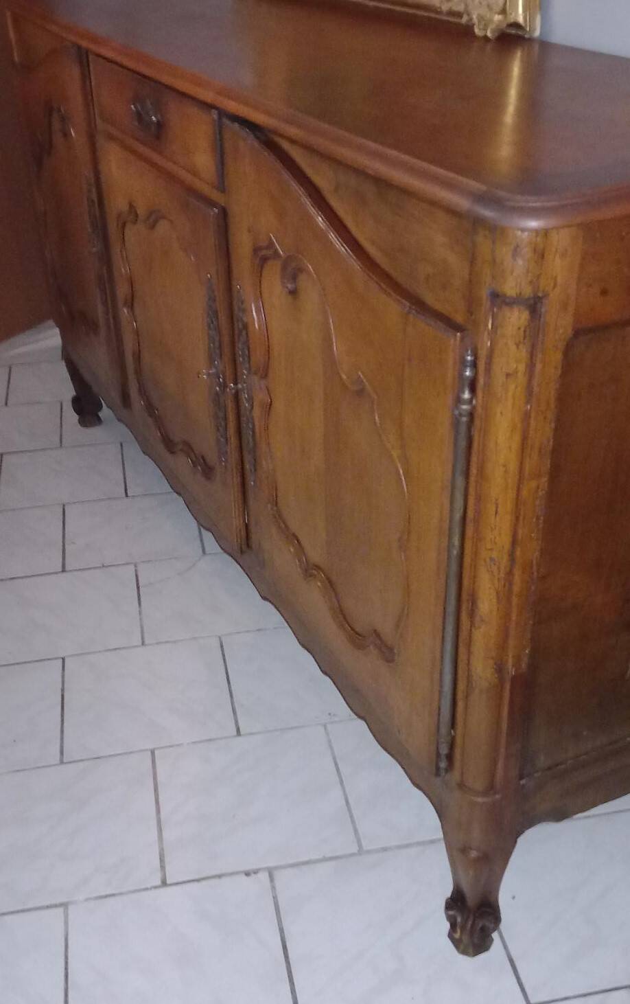 Louis XV oak and cherry wood sideboard