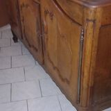Louis XV oak and cherry wood sideboard