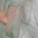 Thick glass vide-poche or ashtray Lumax Annealed 11x11 cm