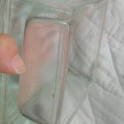 Thick glass vide-poche or ashtray Lumax Annealed 11x11 cm