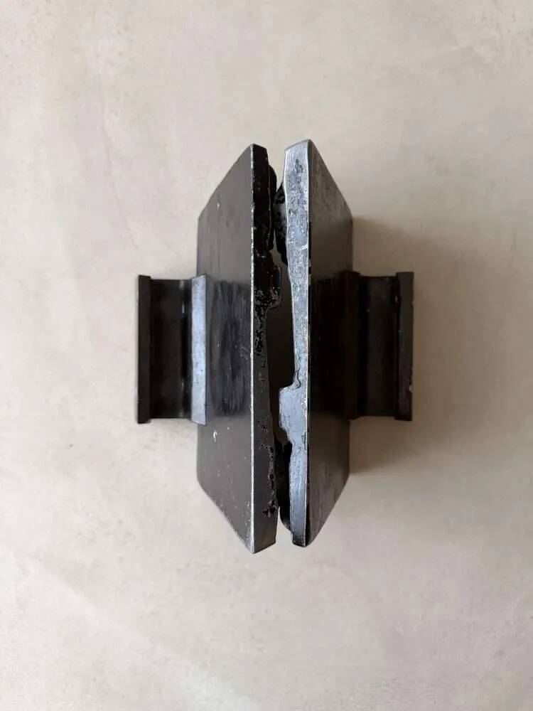 Brutalist cast iron door knobs 1970s sculptural design set