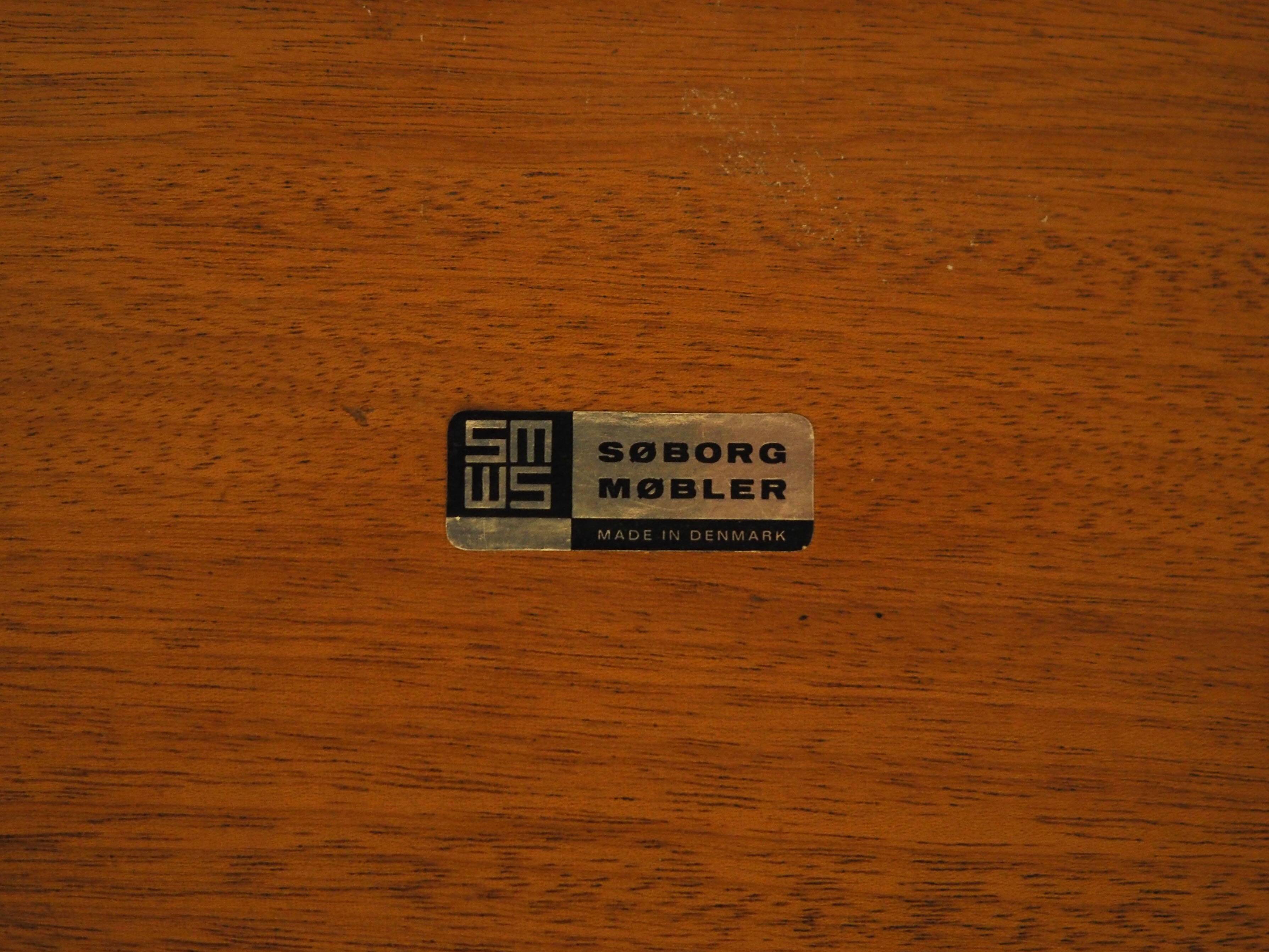 Bureau en teck, design danois, années 1960, designer : Børge Mogensen, fabricant : Sø