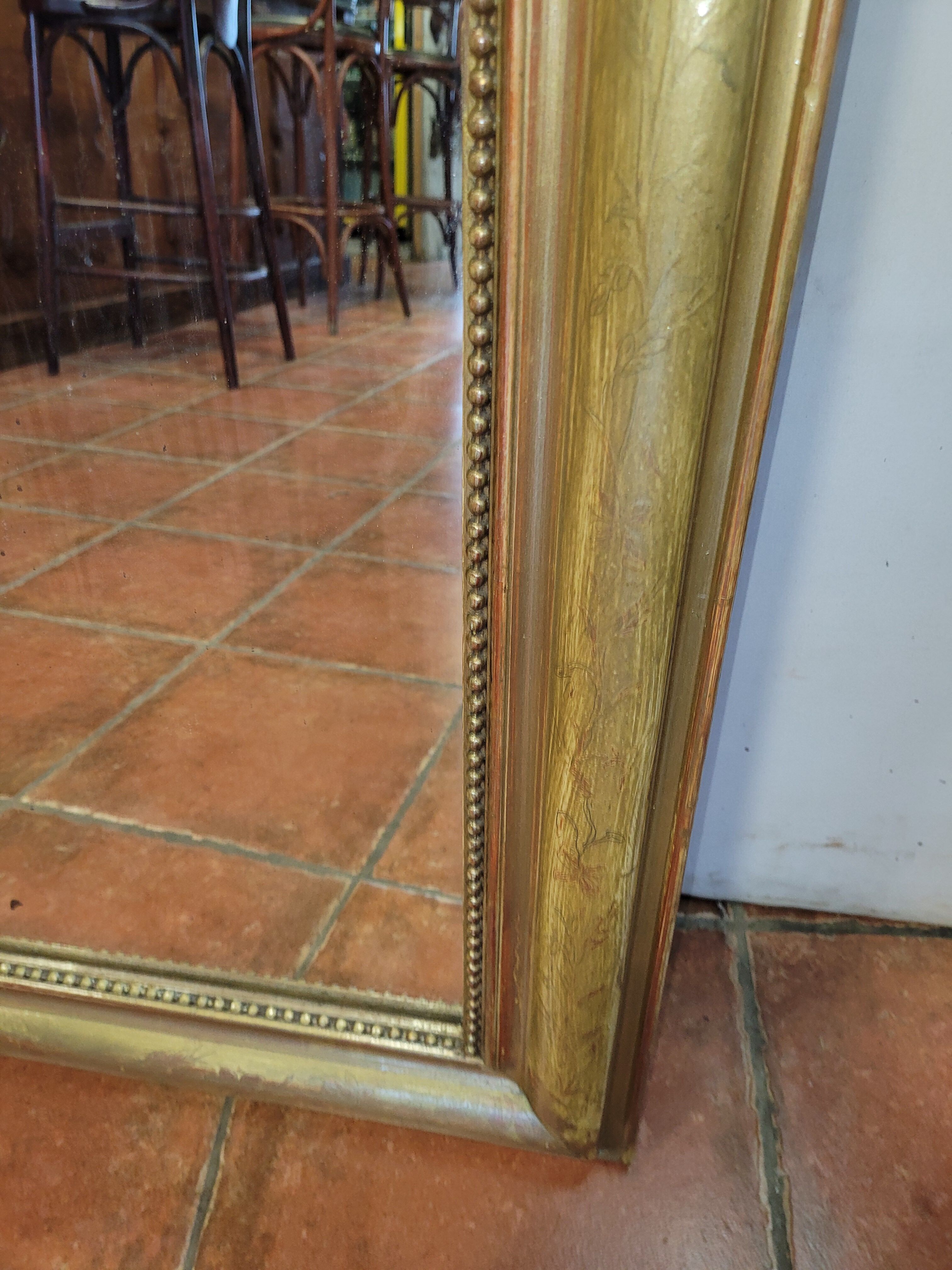 Gilded mirror Louis Philippe old