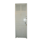 Door with fir shutter slats