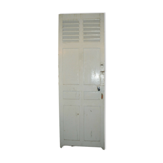 Door with fir shutter slats