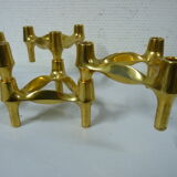 Lot of 4 golden Nagel candlesticks