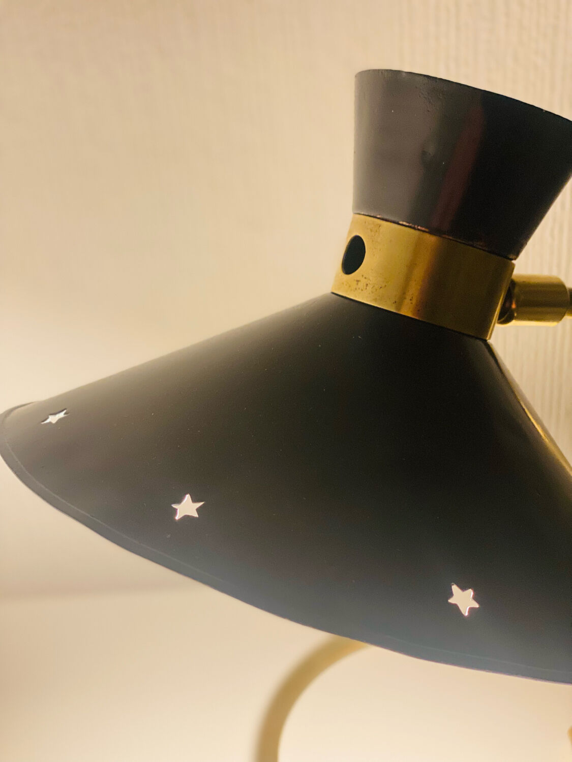 Small diabolo lamp by René Mathieu circa 1950