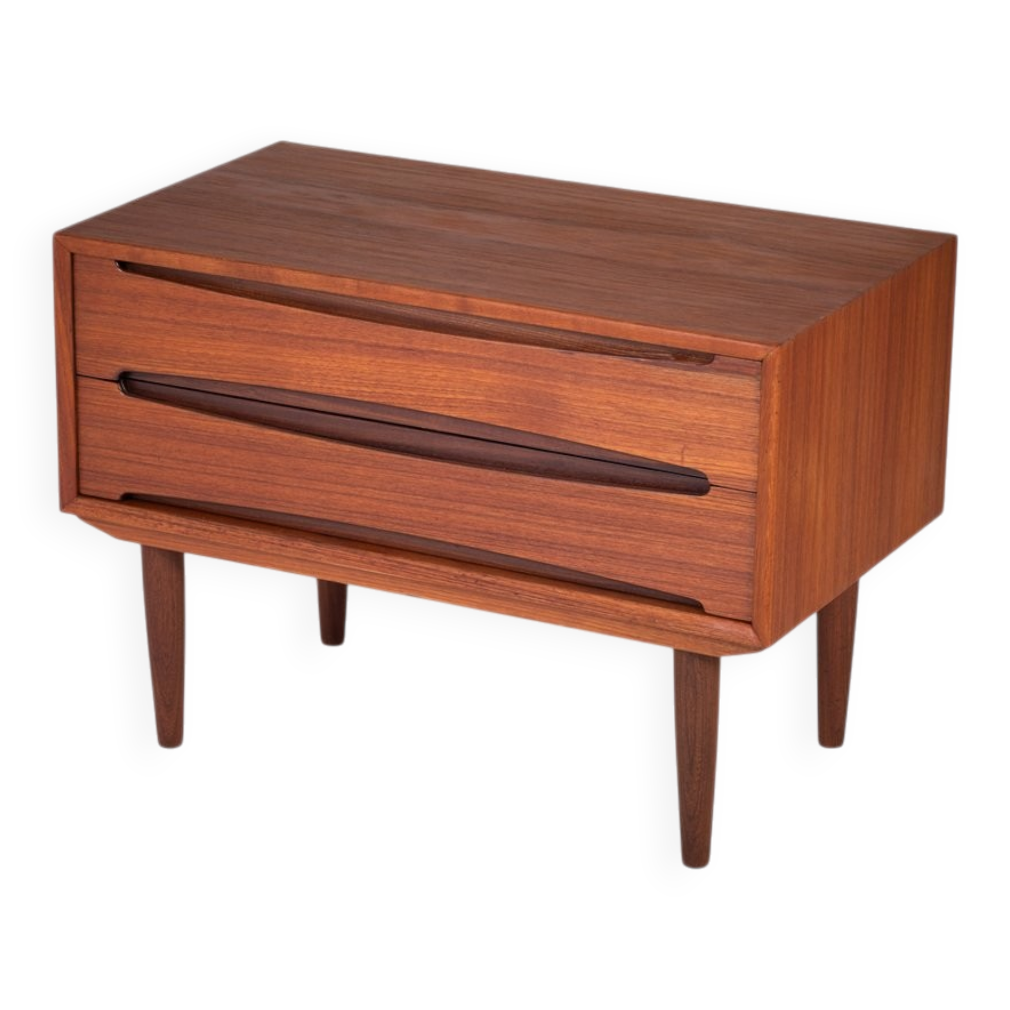 Teak Commode with 2 Drawers, Denmark, 1960s