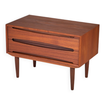 Teak Commode with 2 Drawers, Denmark, 1960s