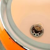 Space Age Orange Flash Floor Lamp from Guzzini, 70s