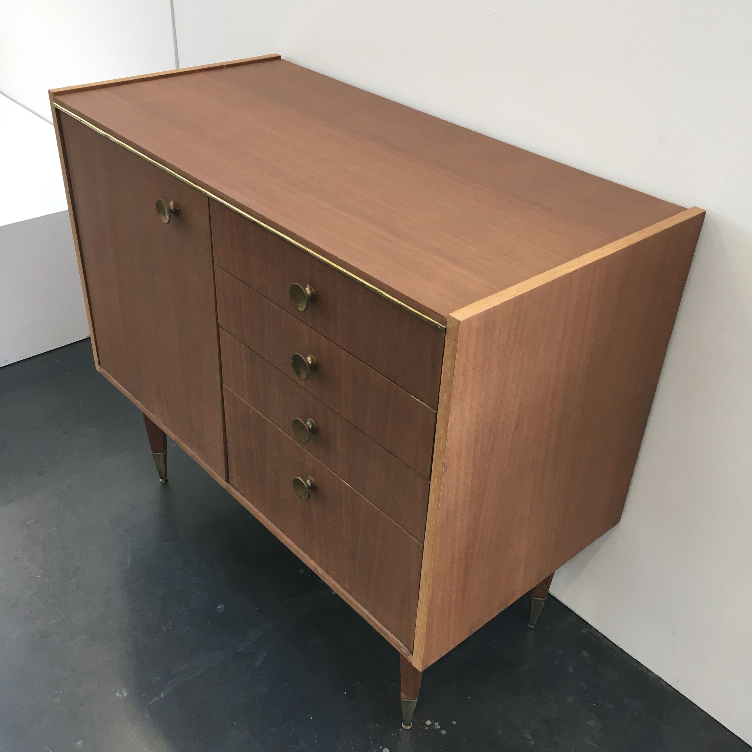 Scandinavian style teak chest of drawers