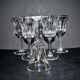 Set of 6 flared crystal wine glasses in Concorde Cerdagne style H15.2.