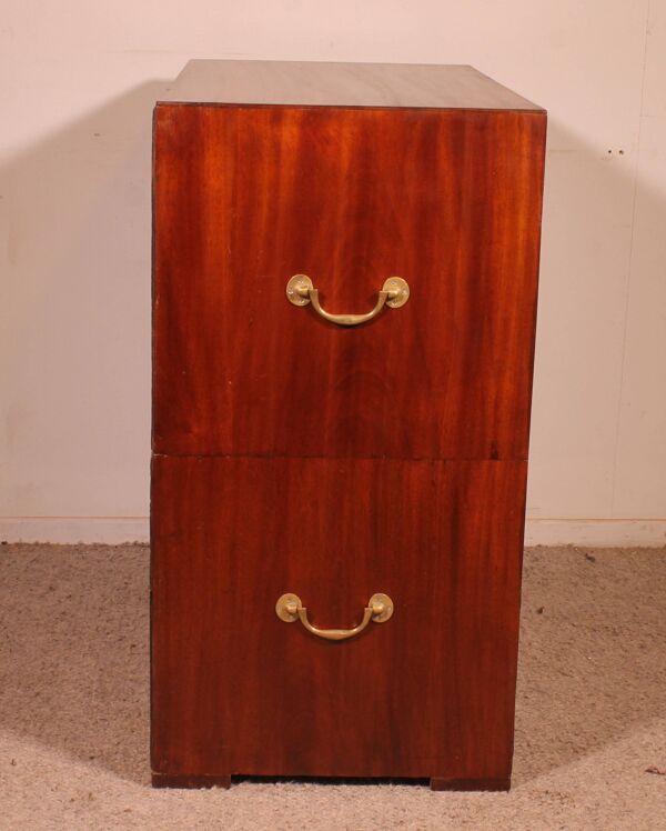 Commode Militaire Ou De Marine En Acajou-19° Siècle