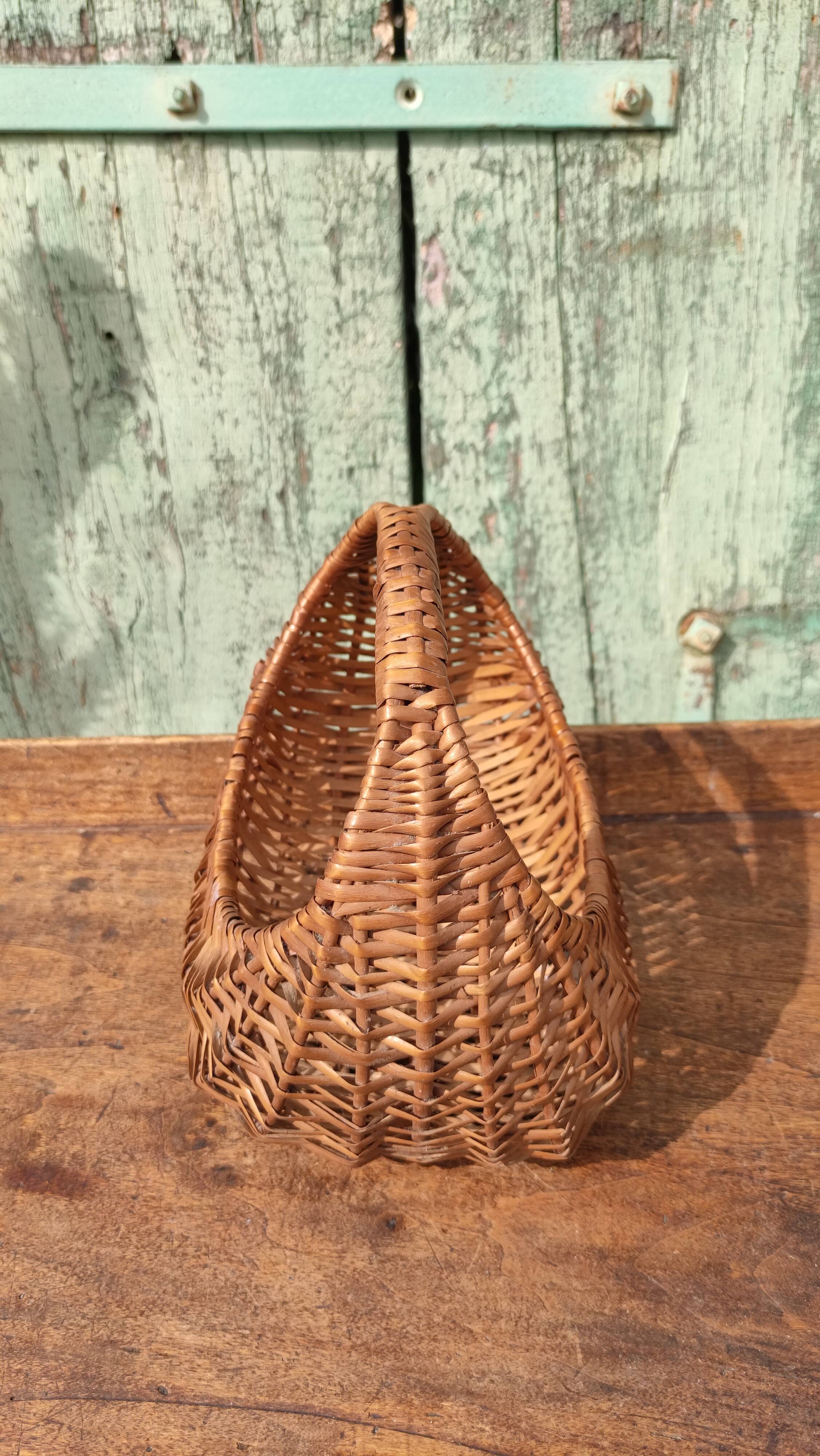 Vintage basket in woven wicker