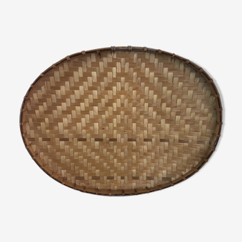 Bamboo rattan braid oval