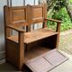 Singing bench / bench with storage chest in solid oak