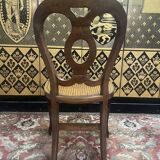 Set of 8 Louis Philippe cane chairs - caned in oak