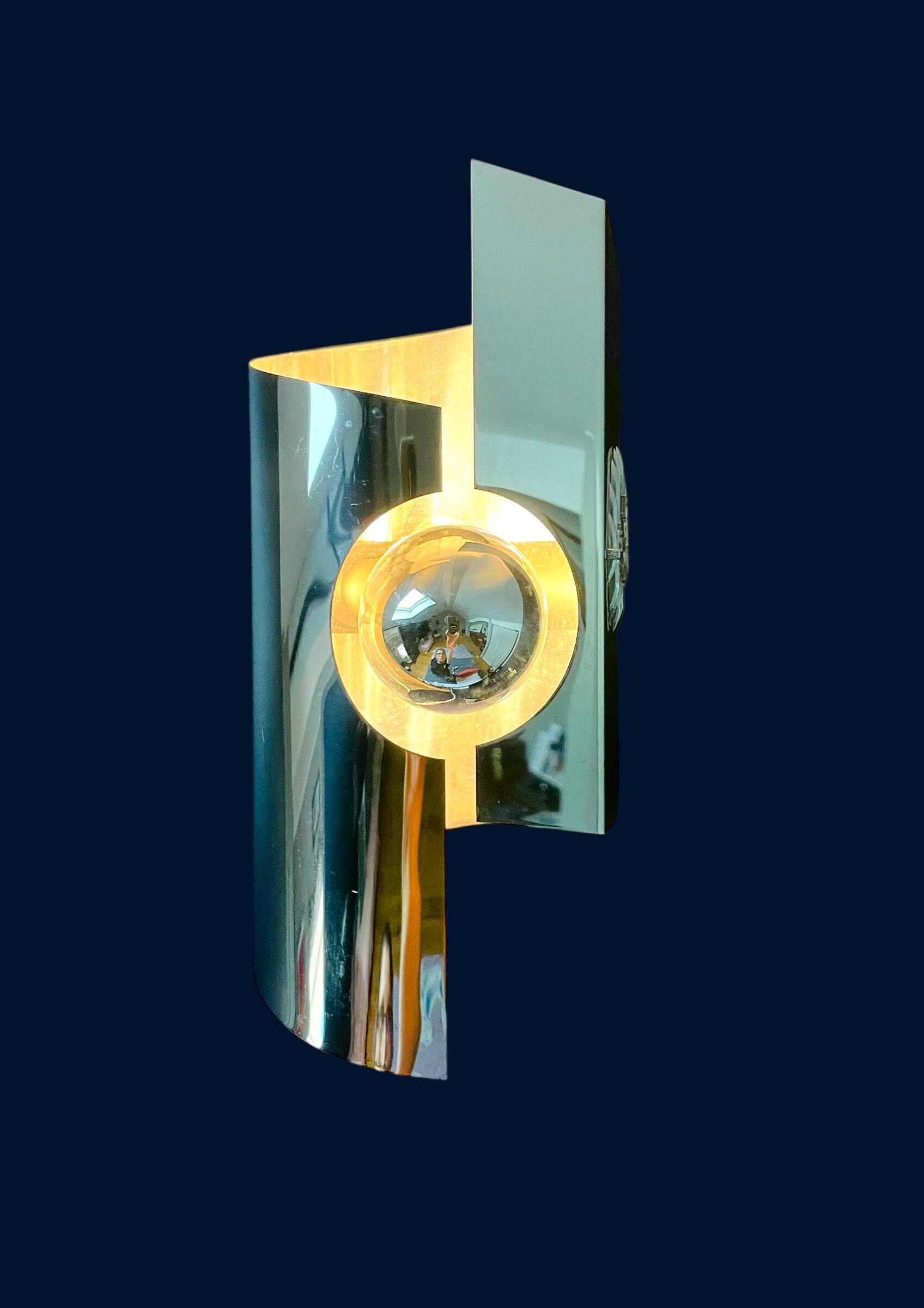 2 vintage 70s Space Age Oxar inspired wall lights