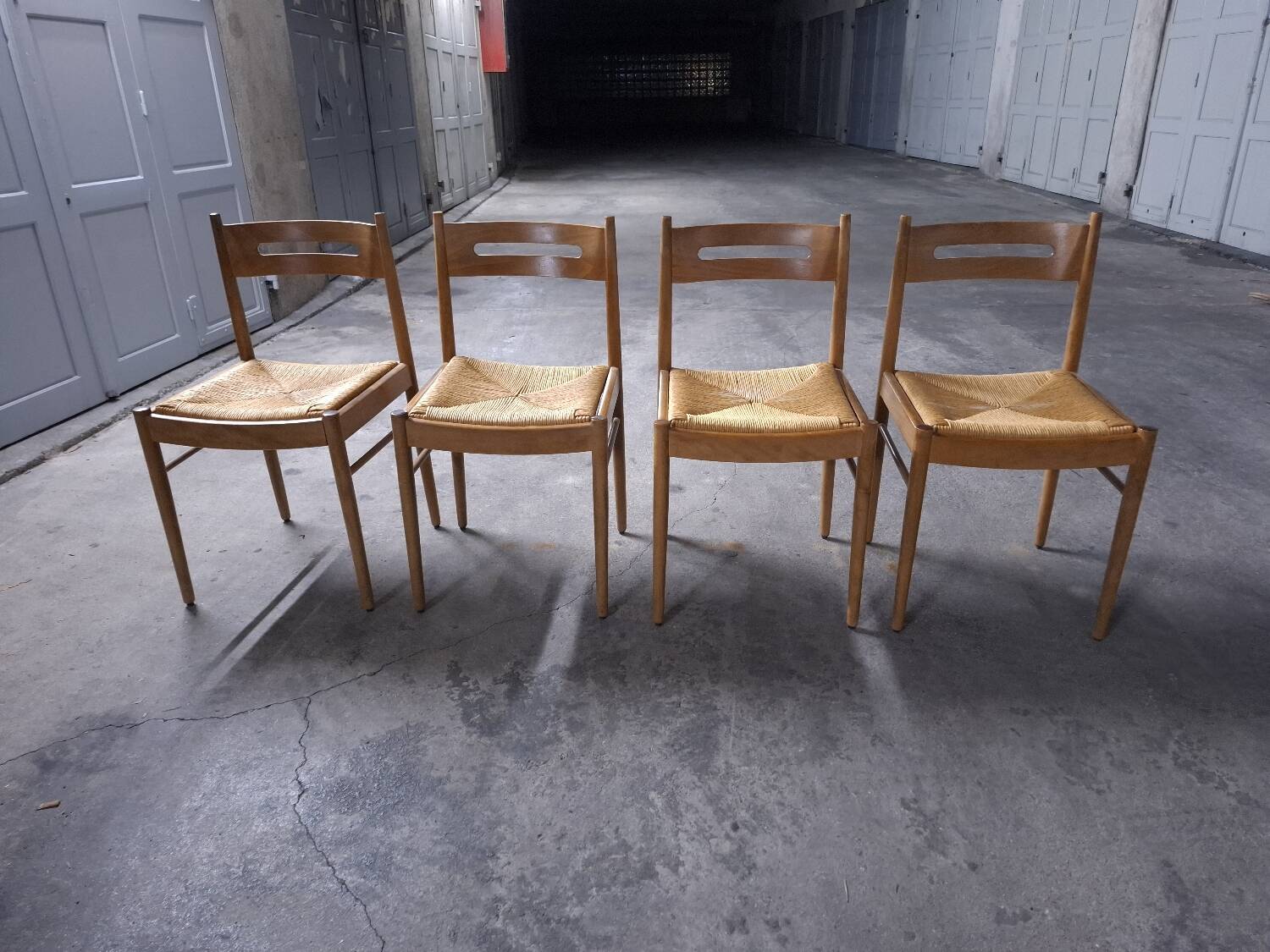 Set of 4 Dal Vera design chairs, Italy, 60s, 70s
