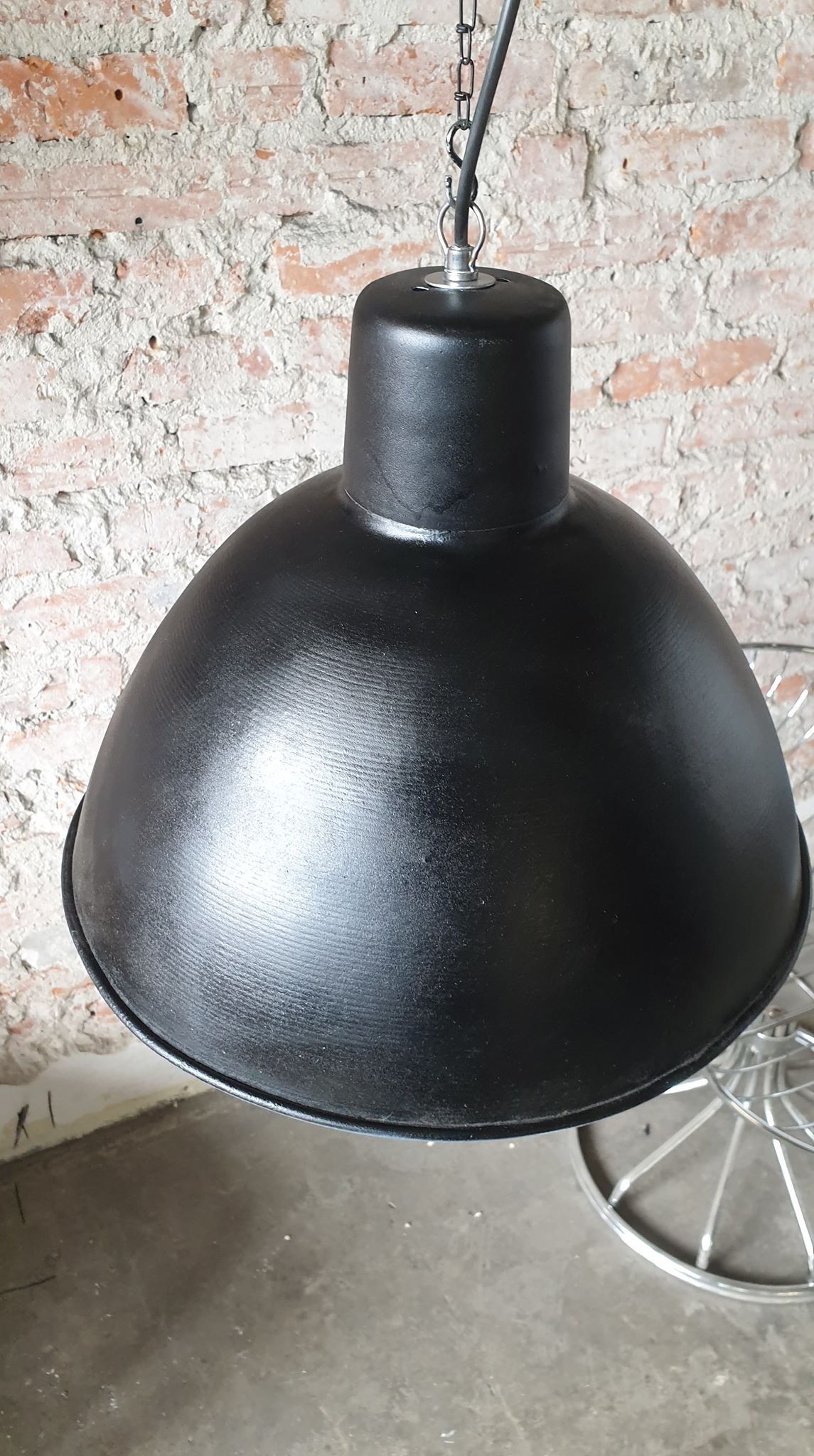 Vintage industrial german model EHS2/C loft pendant lamp, 1950