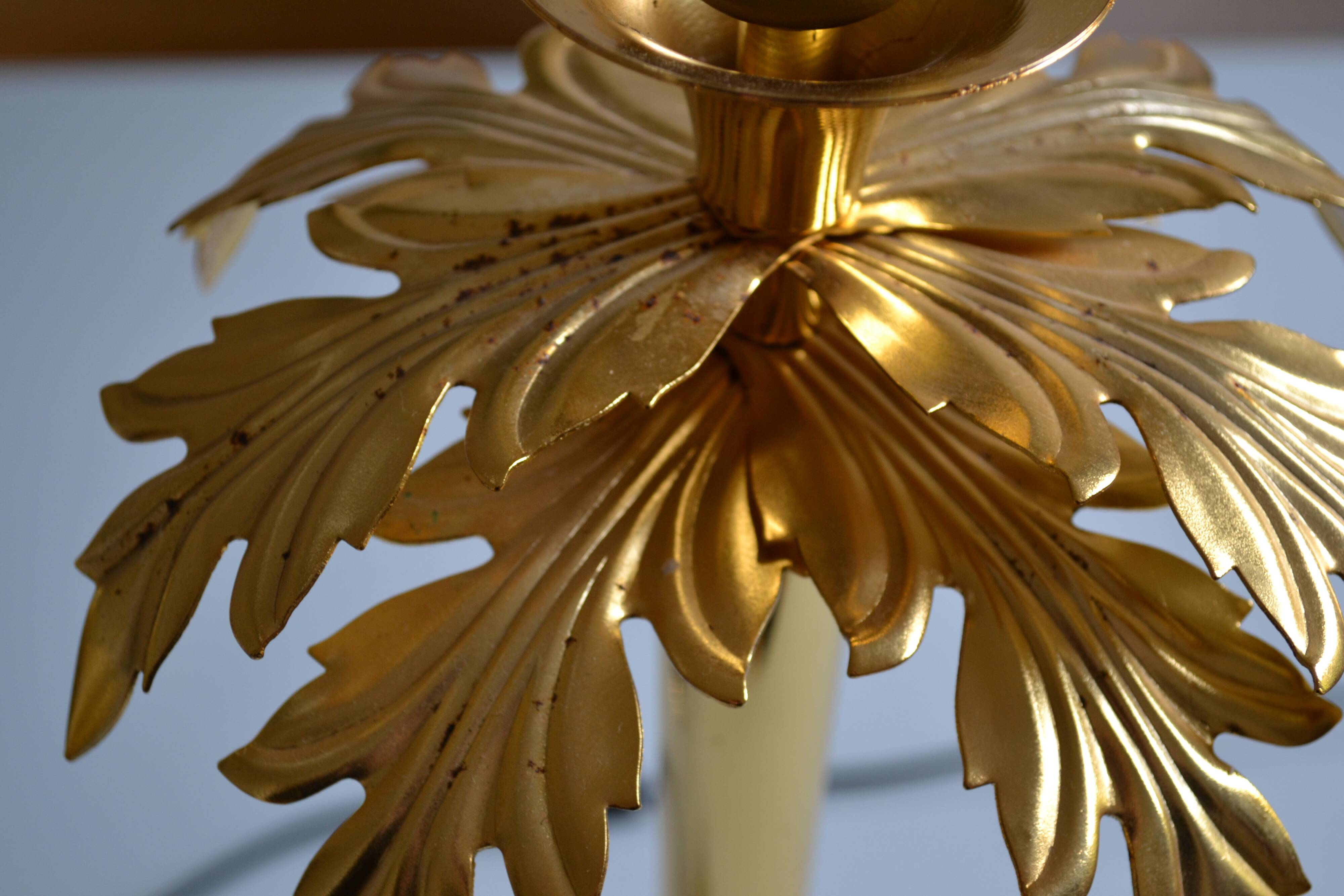 “Palm tree” lamp chandelier Deknudt Belgium