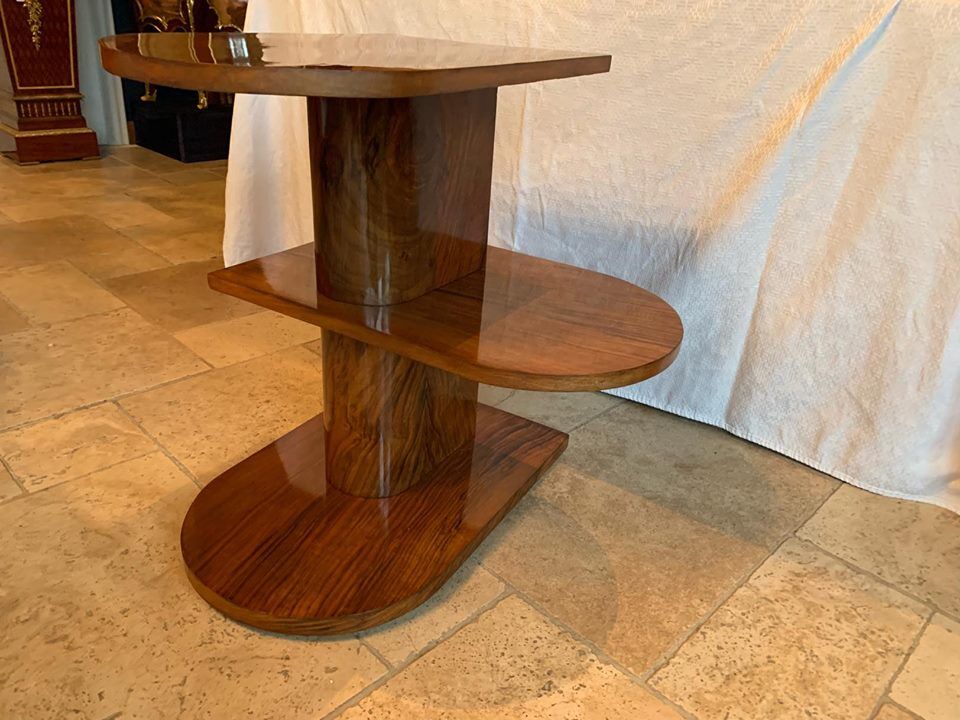 Gueridon art deco in maccassar acajoux