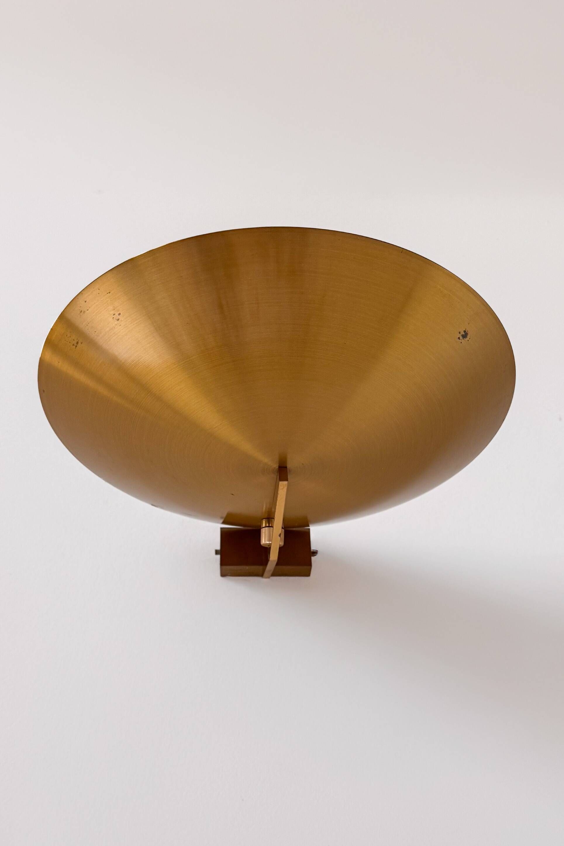 Pair of vintage brass wall lights, France 1970.