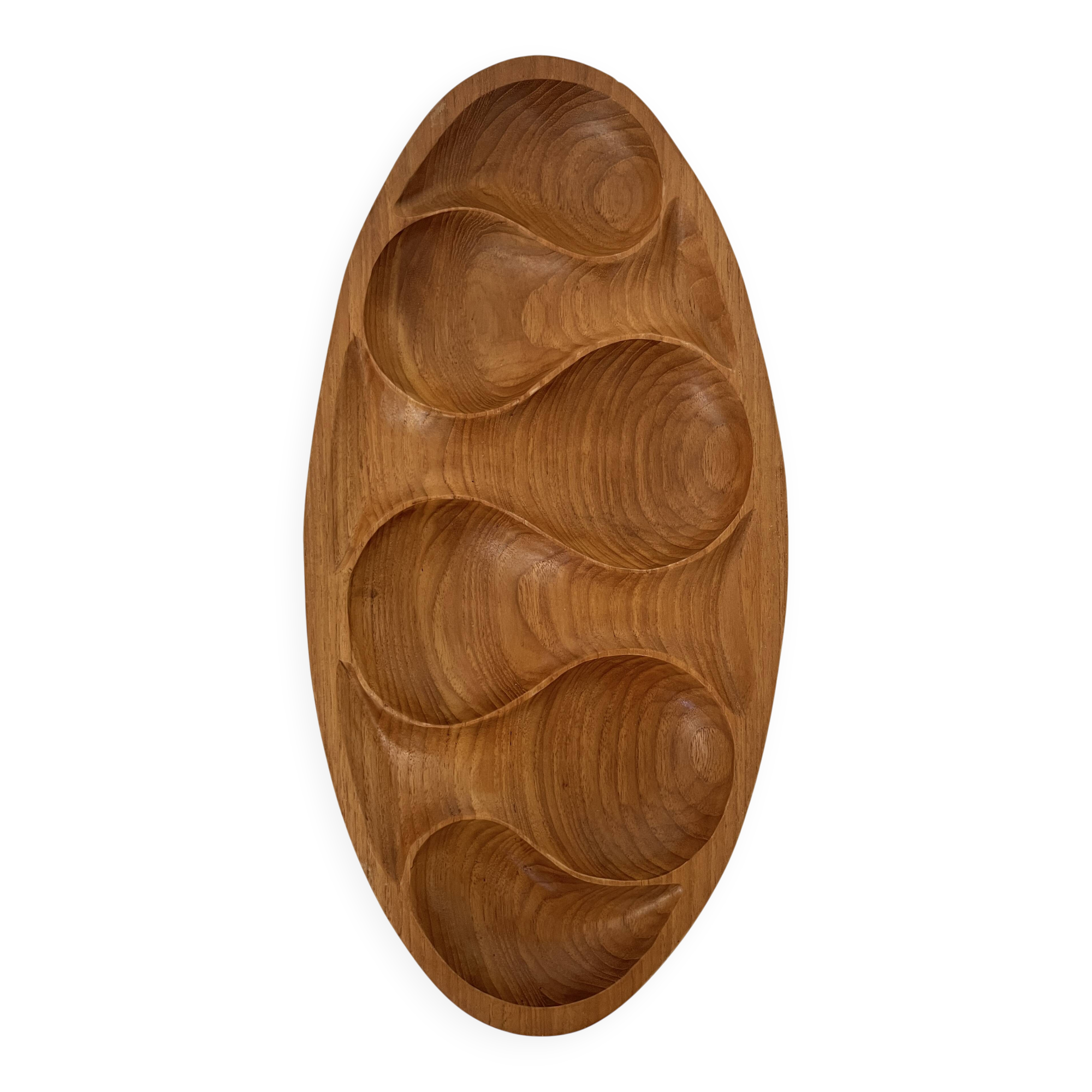 Large designer tray in solid teak - Laur Jensen, Denmark 1970