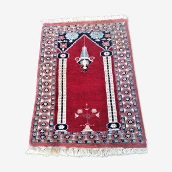 Tapis d'orient laine fait mains 89 x 63 cm