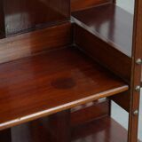 Large Antique Wooden English Book Carousel with Cast Iron Base