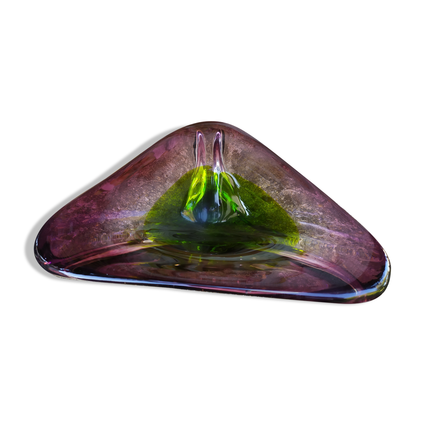 Blown glass cup from the 70s