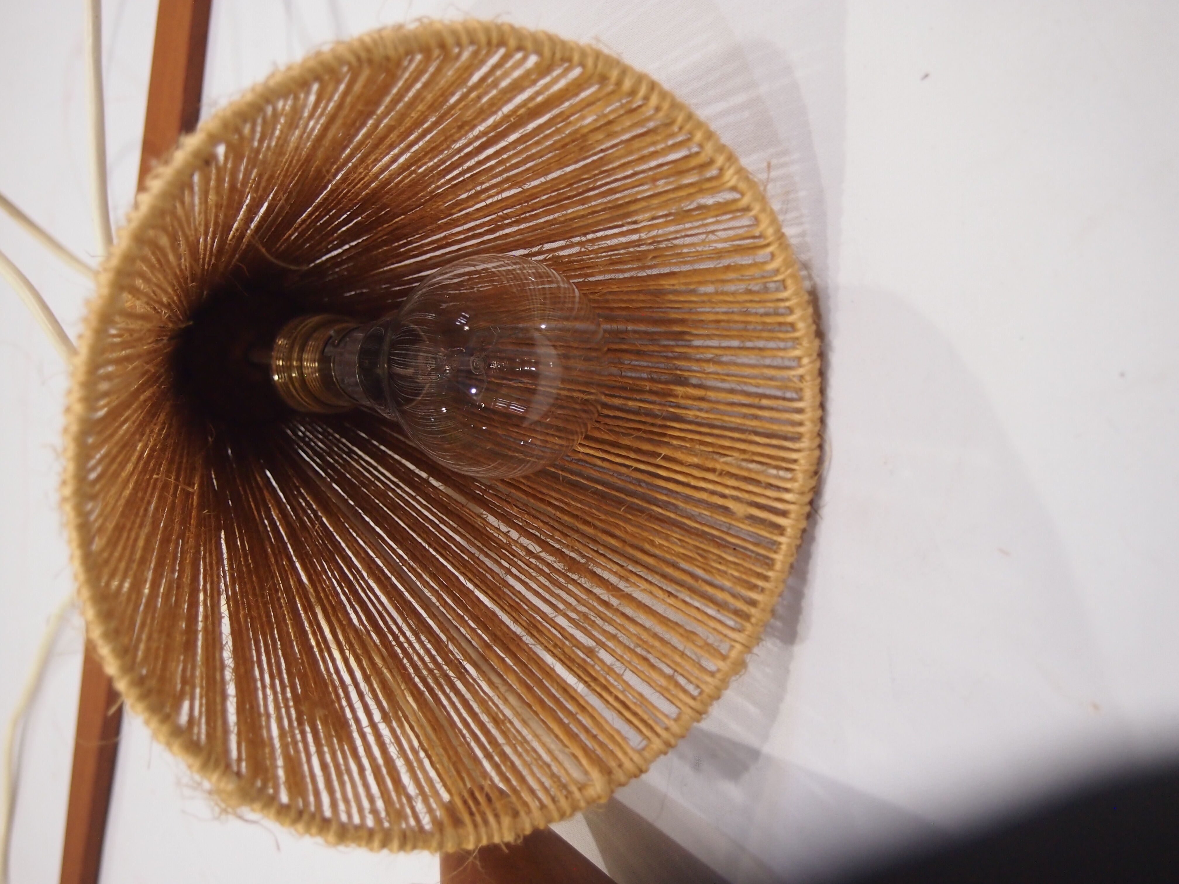 Retro wood suspension and cone/vintage rope