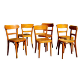 6 chaises bistrot Horgen-Glaris Suisse années 30-50
