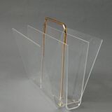 Plexiglas magazine rack by David Lange 1970s