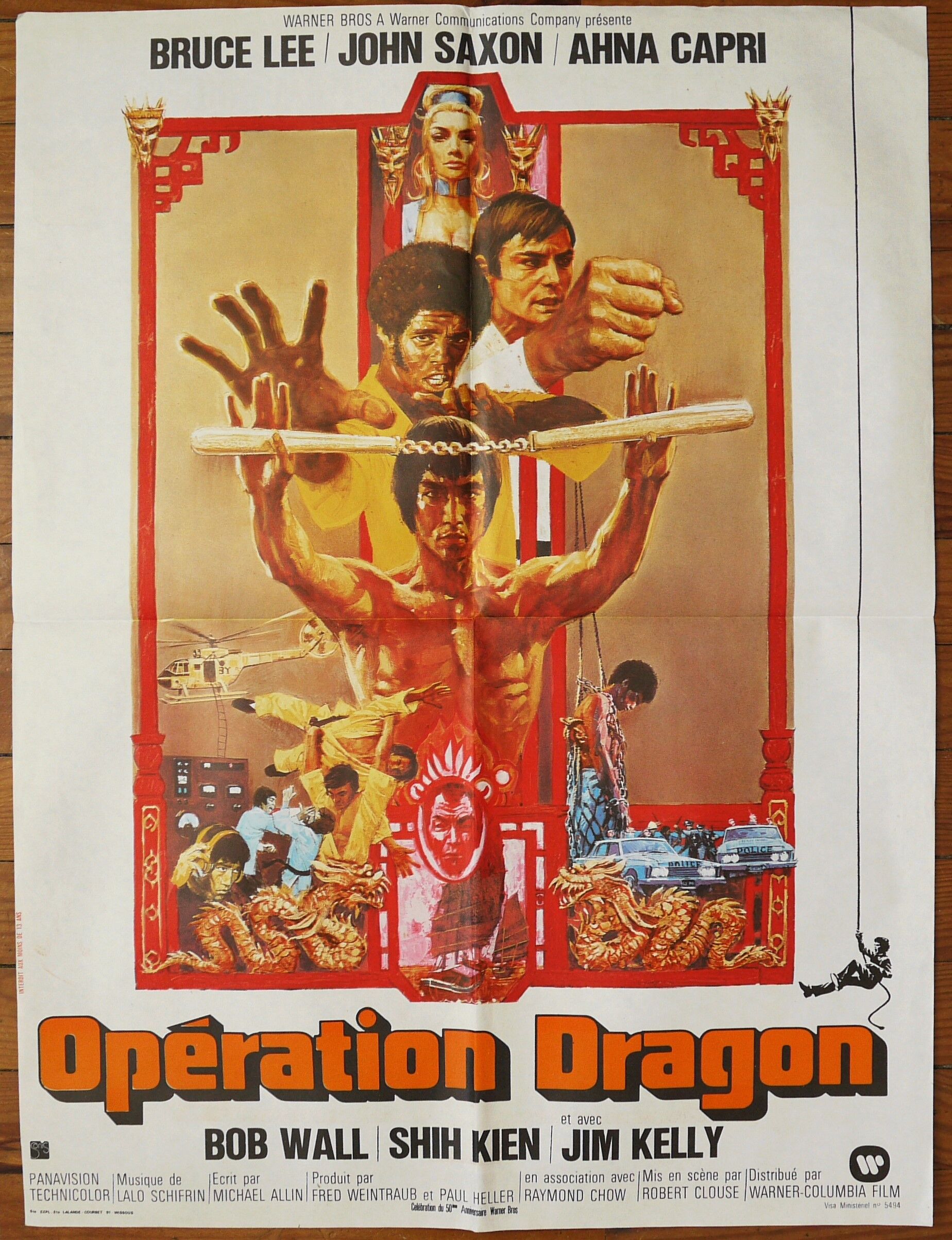 Enter the DRAGON - original movie poster - Bruce Lee - 60 x 80