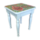 Sky blue low stool