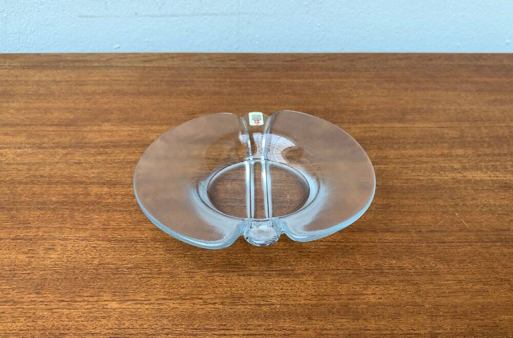 Vintage Danish glass bowl by Holmegaard, 1970s.