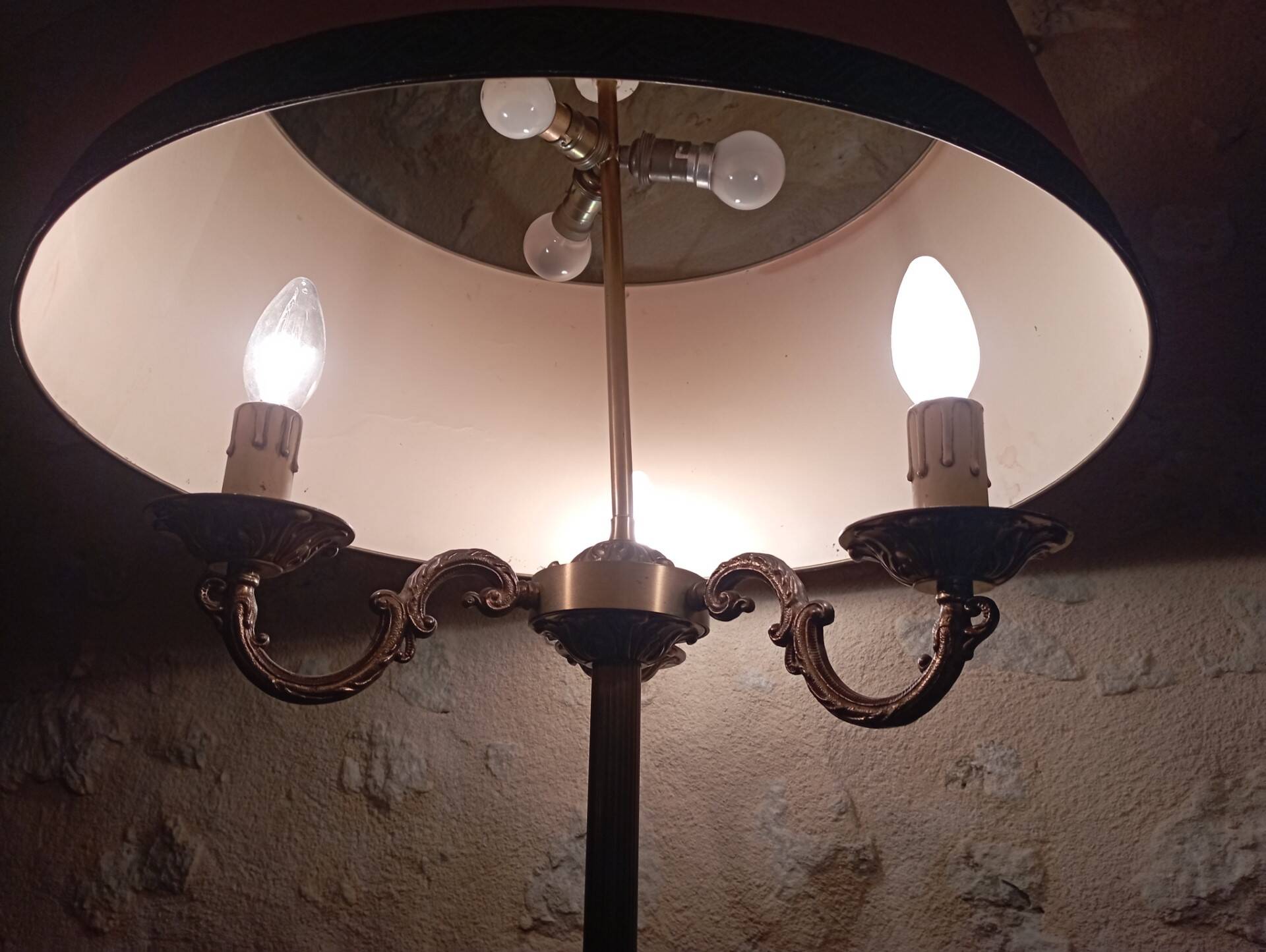 Vintage brass floor lamp