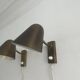 Pair of vintage adjustable wall lights, solid brass, France 1940