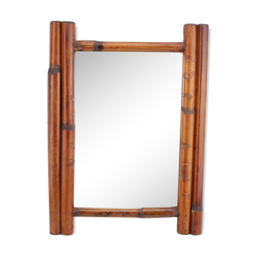 Miroir rectangulaire en bambou 40x29cm
