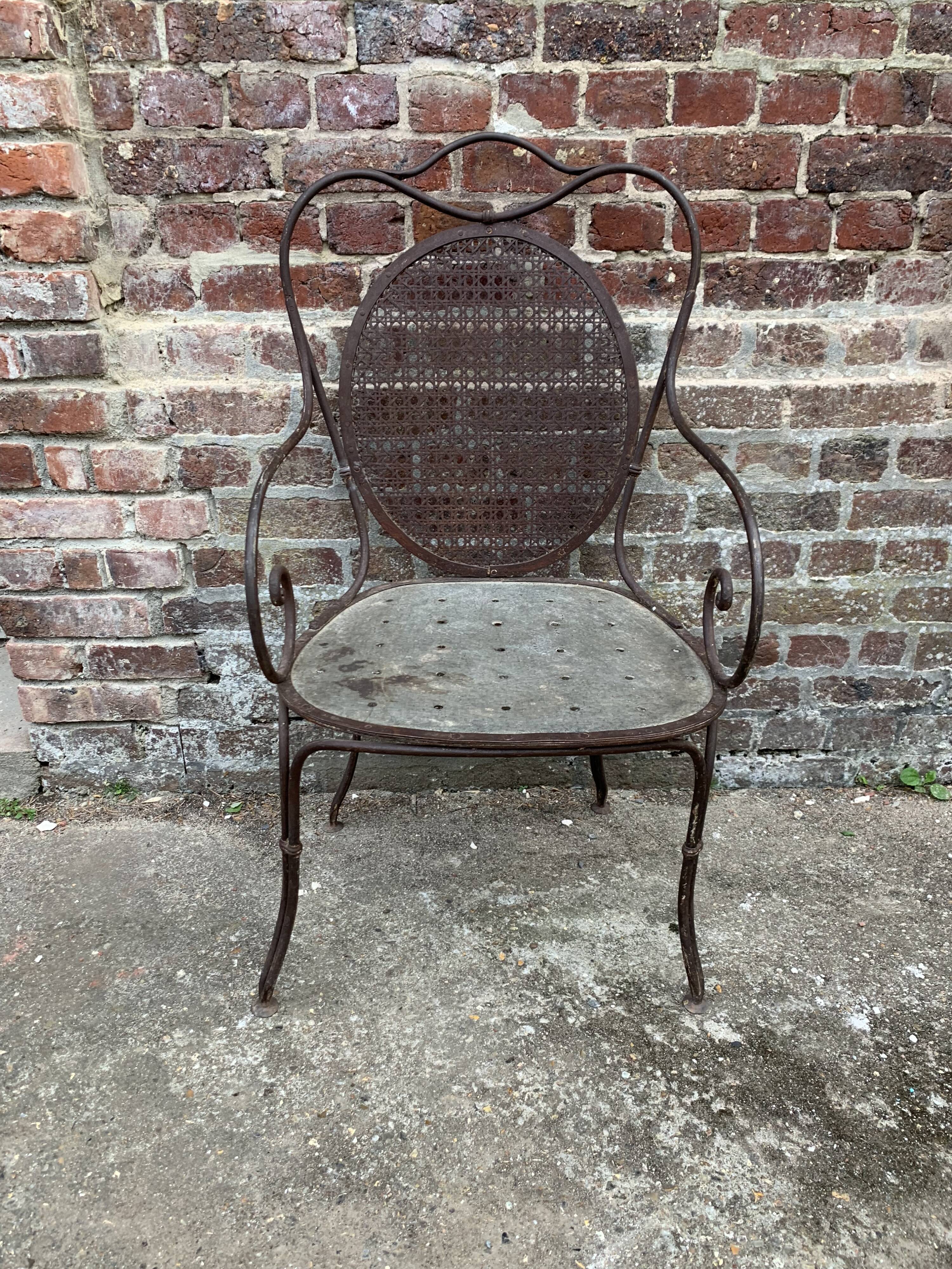 Ancient garden chair Napoleon III circa 1880