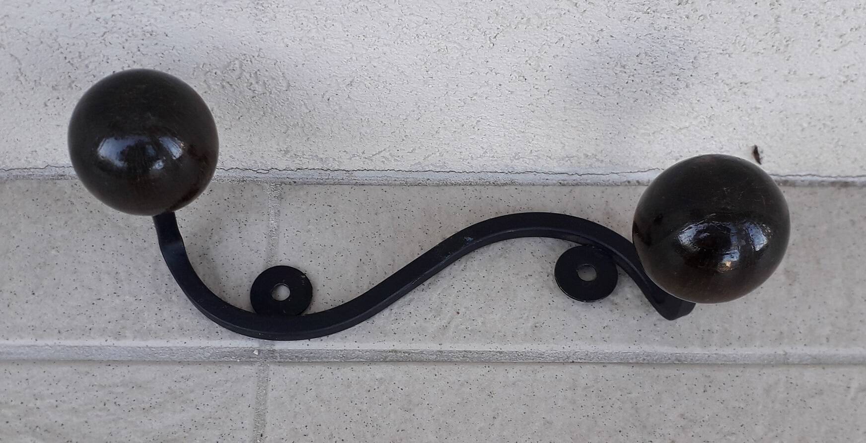 Coat rack with two hooks