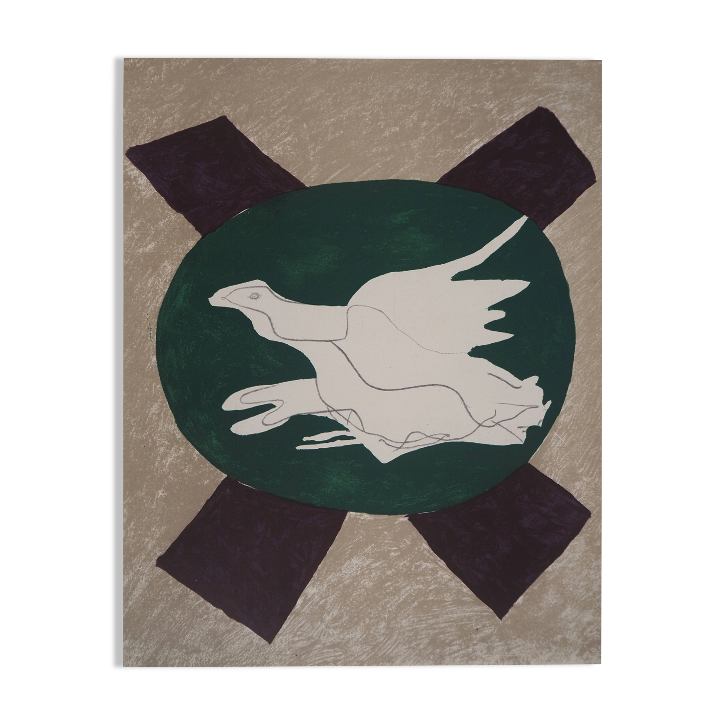 Georges braque: birds - color lithograph