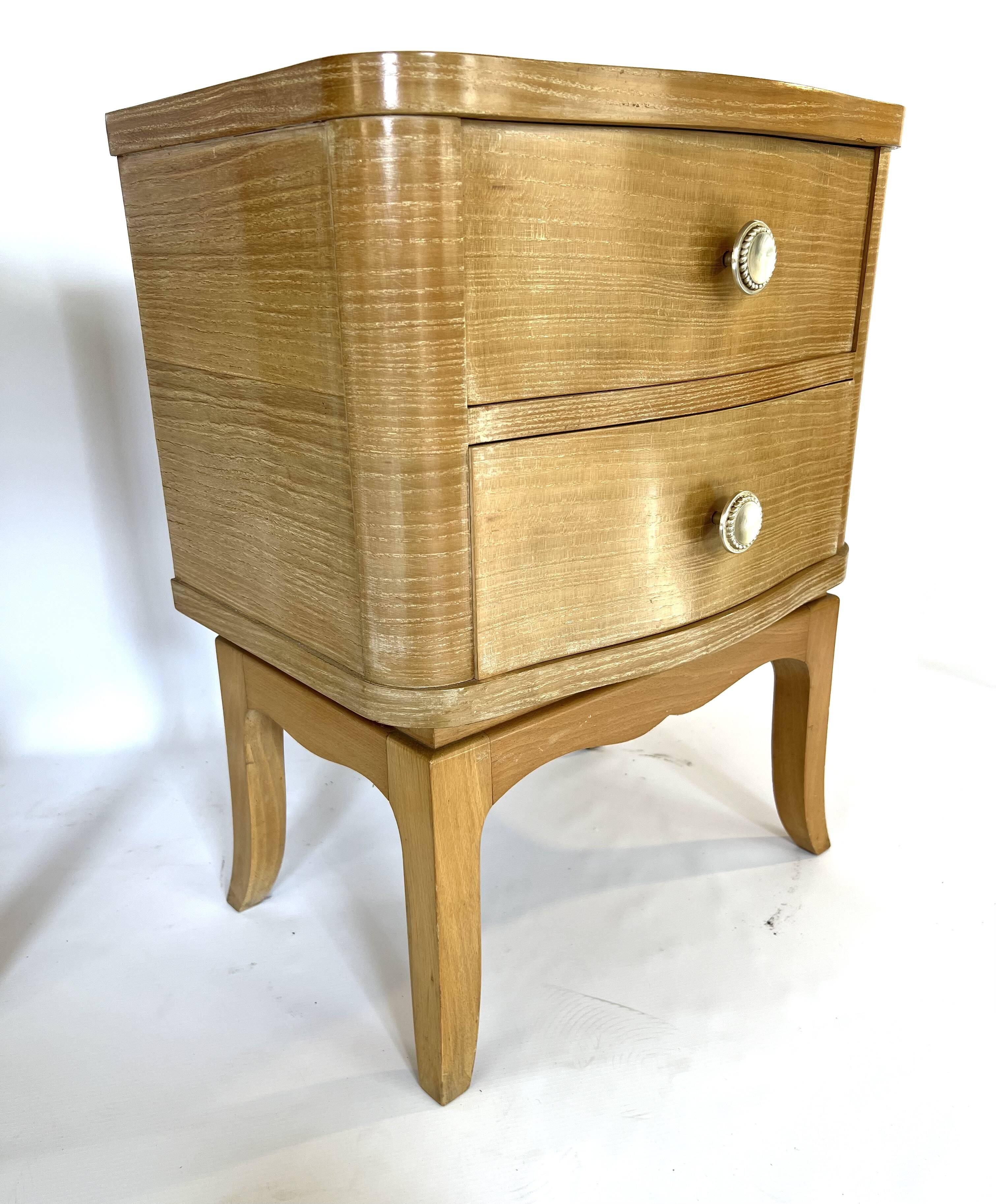 Pair of vintage nightstands or bedside tables from the 50s