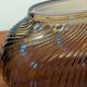 Large modernist twisted smoked glass bowl – 1970s