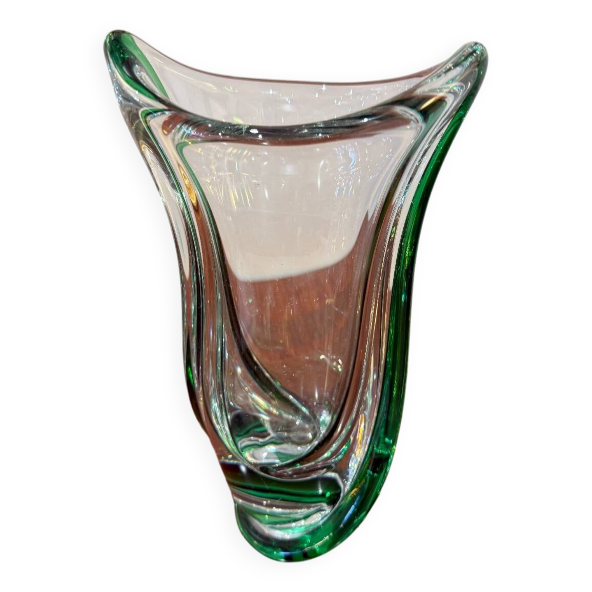 Twisted crystal vase Saint Louis