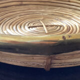 Bamboo and brass dish