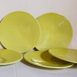 Six vintage Czech ceramic dessert plates