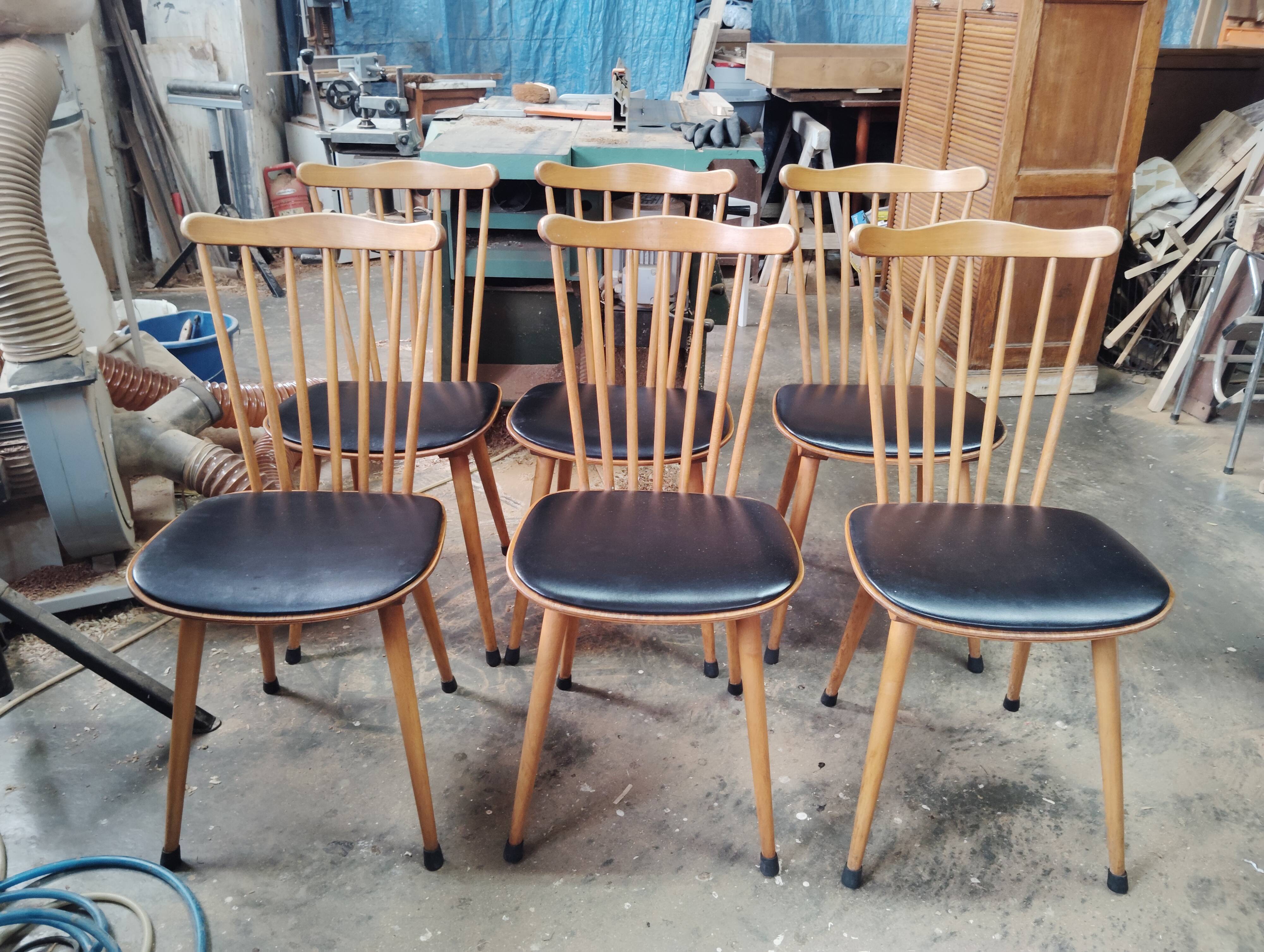 Set of 6 Baumann chairs model Sonate.