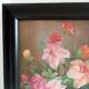 Old Painting Oil on Canvas Still Life Flowers J. Justin Signed